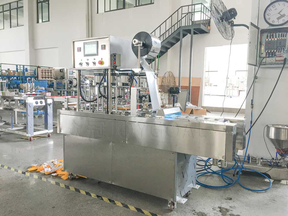 semi auto cups sealing machine for roll film