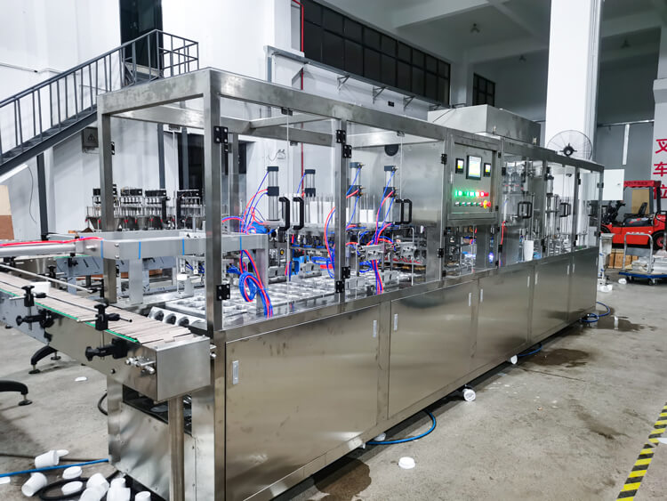 automatic high speed yogurt cup filling and sealing machine Production line