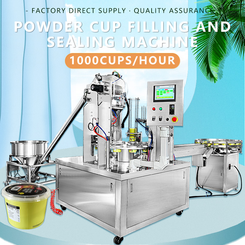 Automatic Jam honey powder yogurt sauce jelly filler packaging Sealing Rotary Cup Filling Machine