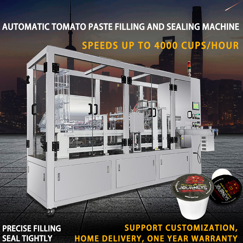 Automatic cup filling and sealing machine yogurt cup sealing machine water cup filling sealing machine