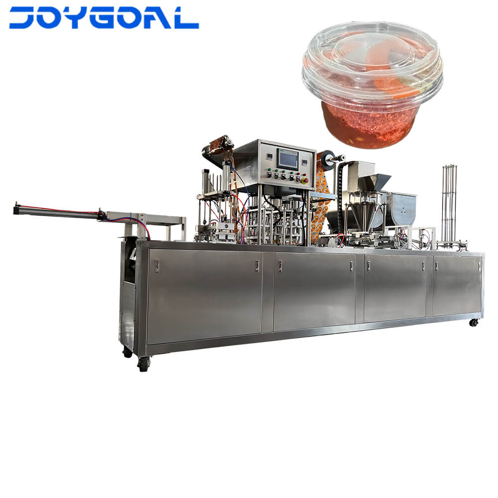 BHJ-1 automatic cup filling and sealing machine for Chili powder sauce