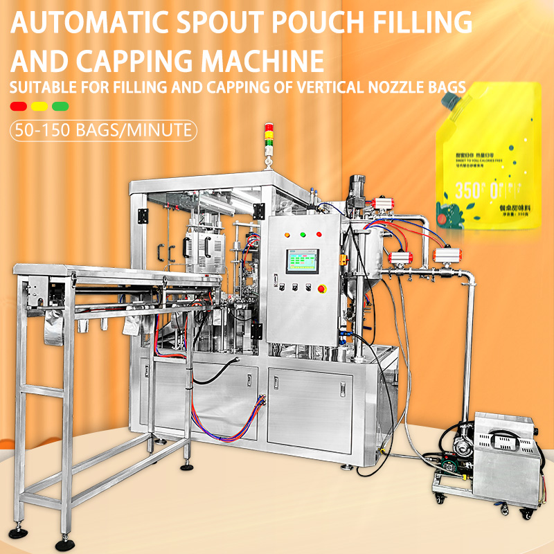 Jelly Doypack Beverage Spout Pouch Filling Capping Machine