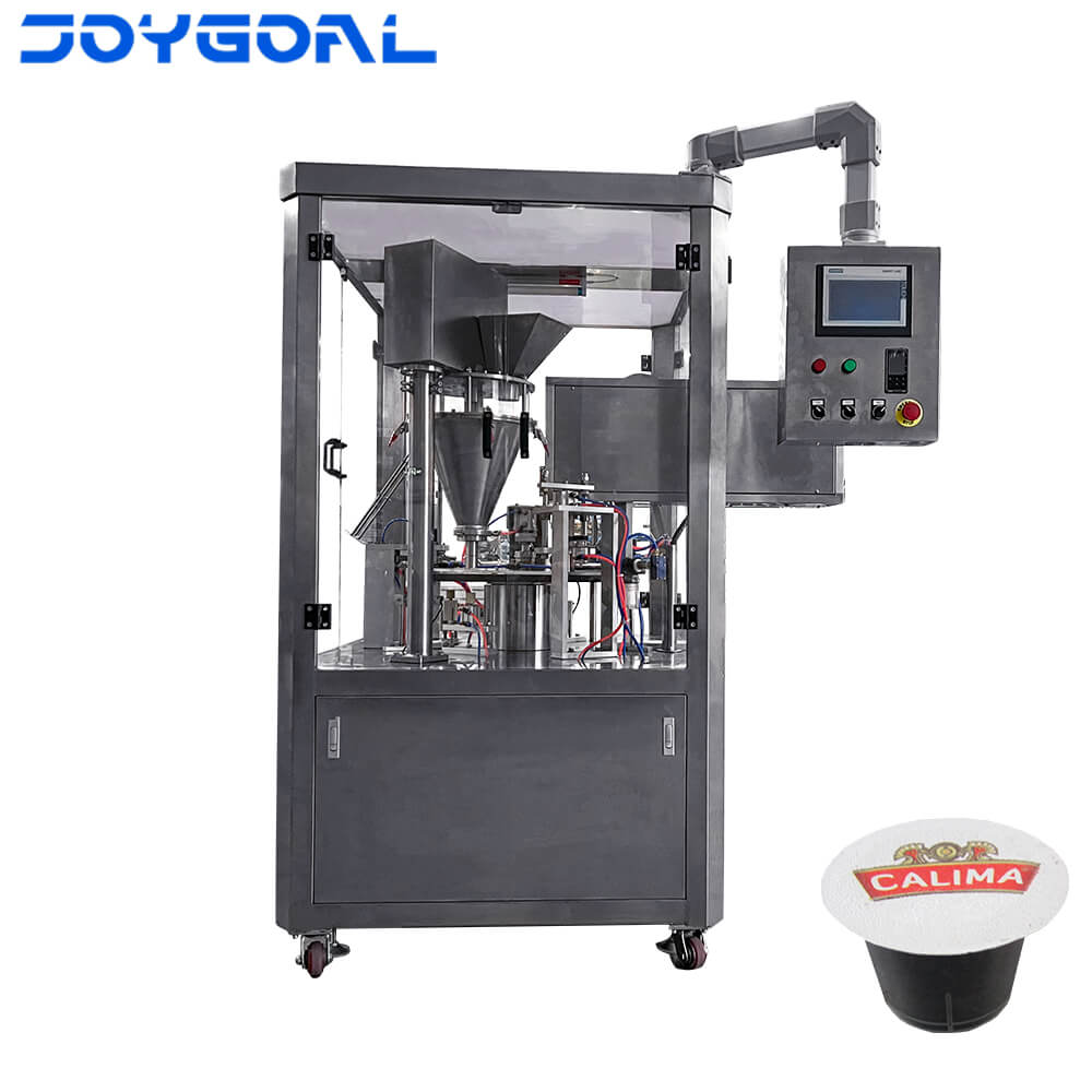 coffee capsule filling and sealing machine for roll film