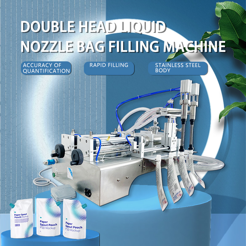 Semi Automatic 2 4 6 nozzle standing spout pouch filling capping machine for juice milk drinking water doypack filling machine