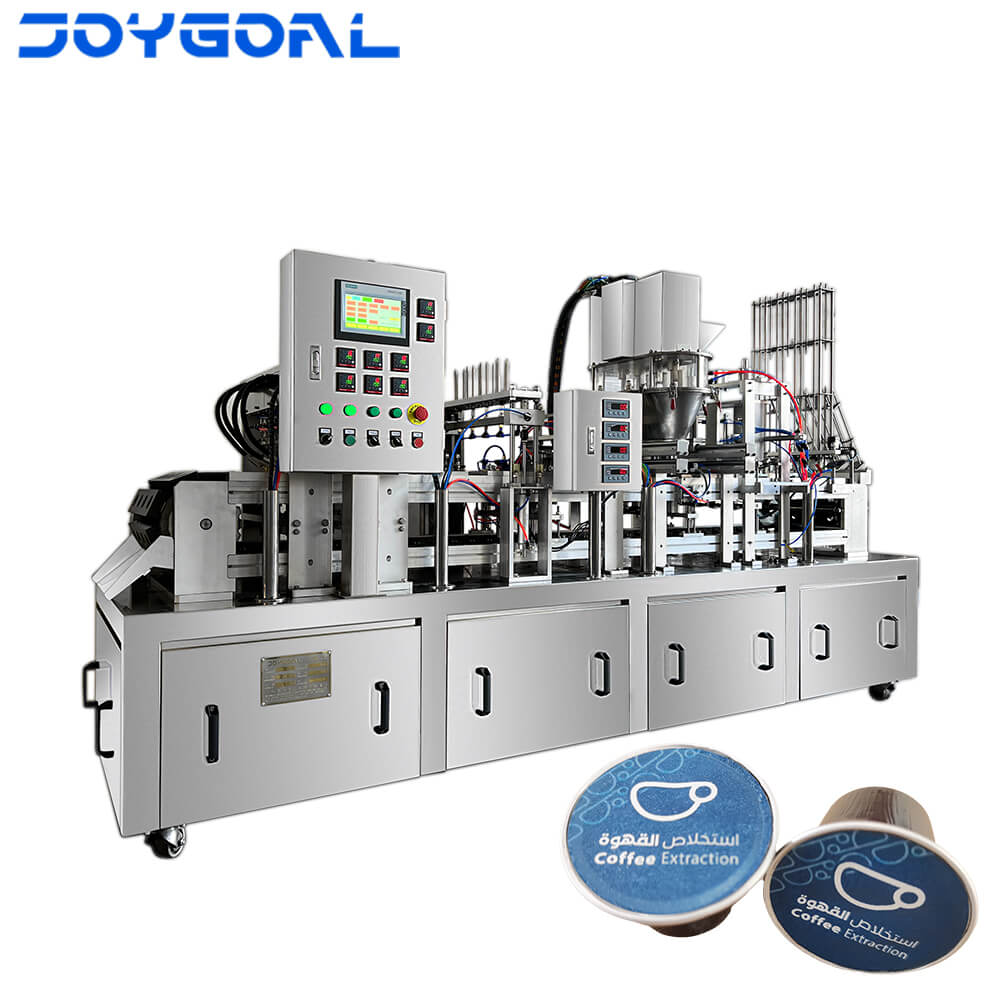 automatic Aluminum coffee capsule filling and sealing machine for nespresso weighing