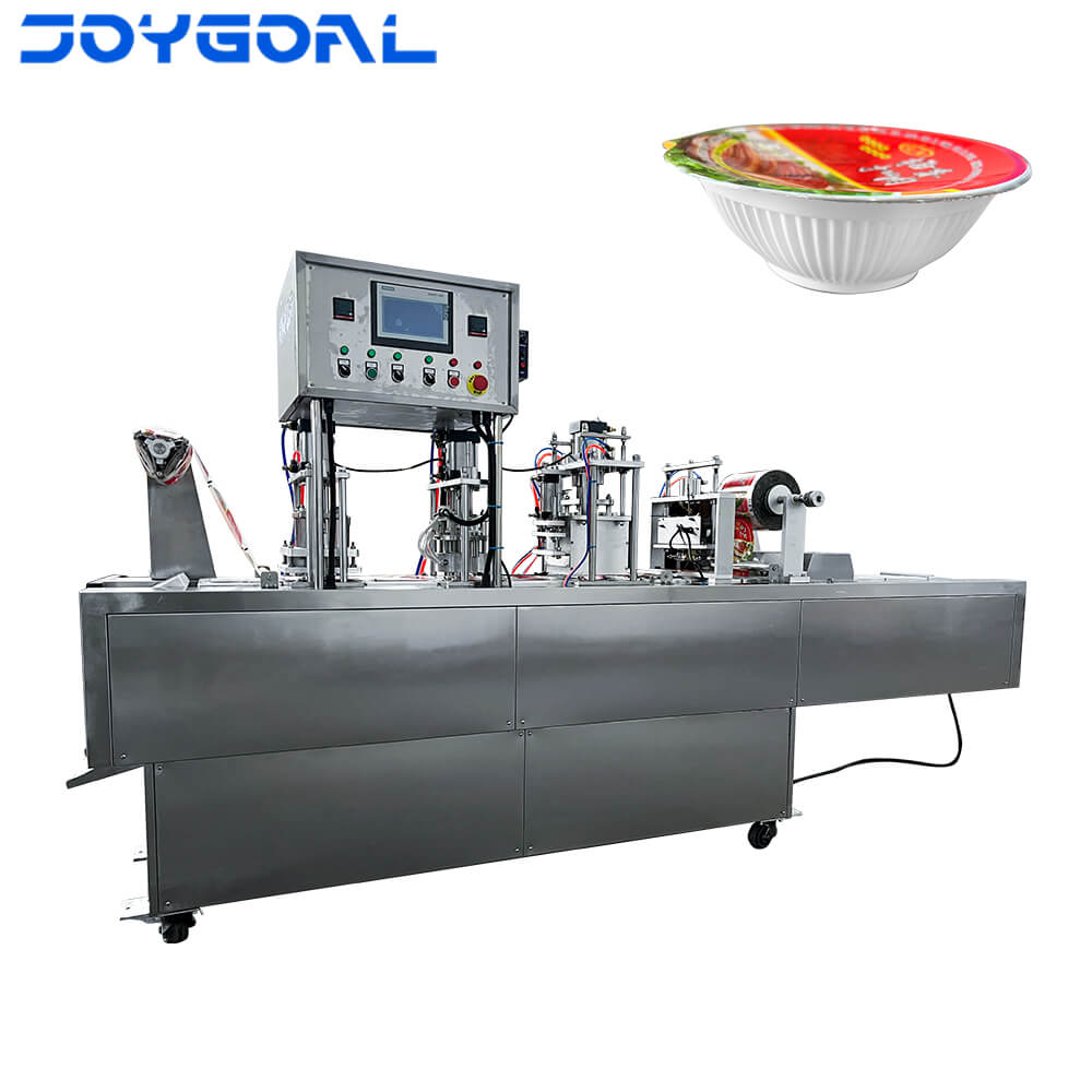automatic cup filling and sealing machine for fast food