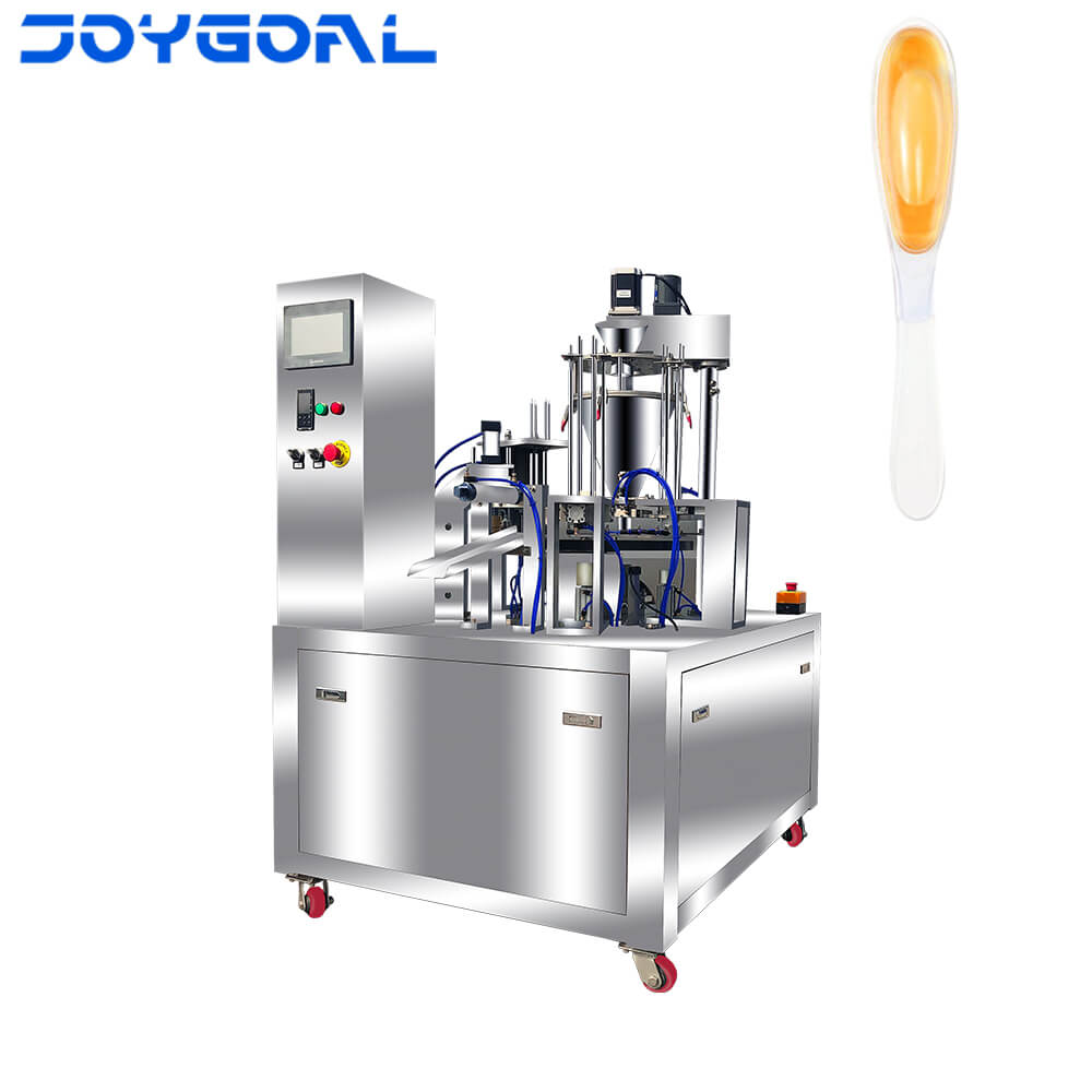 automatic rotary blister cup filling and sealing machine for honey