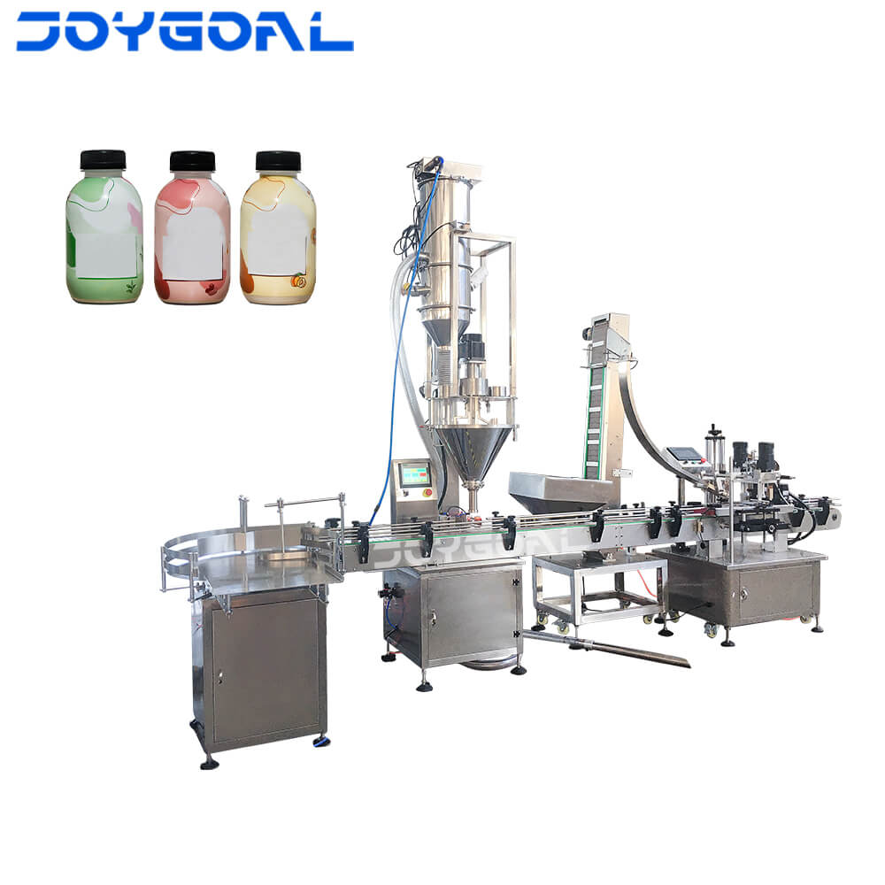 automatic powder bottling and capping machine for coffee milk powder
