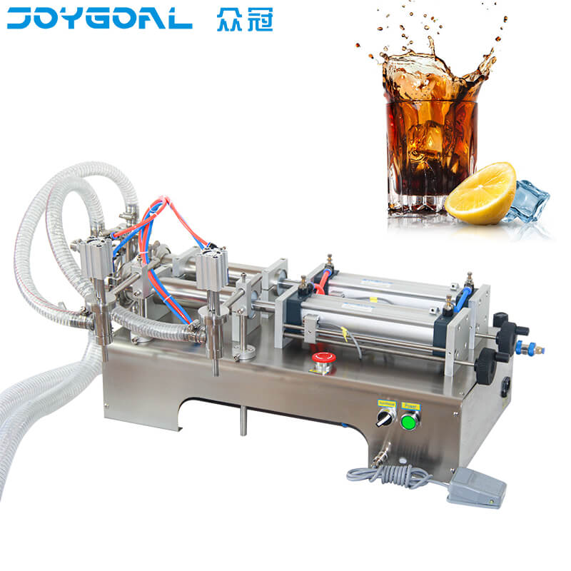 semi automatic double head water bottle filling machine liquid 50ml