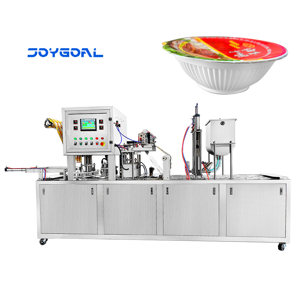 Fresh Food Meat Fish Tray Automatic Vacuum Filling Sealing Packing Machine