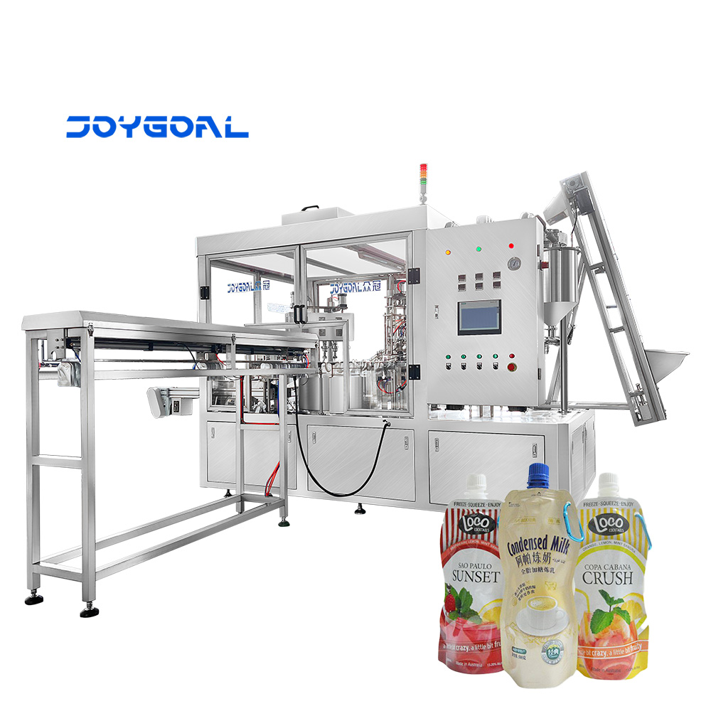 Ketchup Baby Fruit Puree Liquid Doypack Spout Pouch Filling Capping Machine