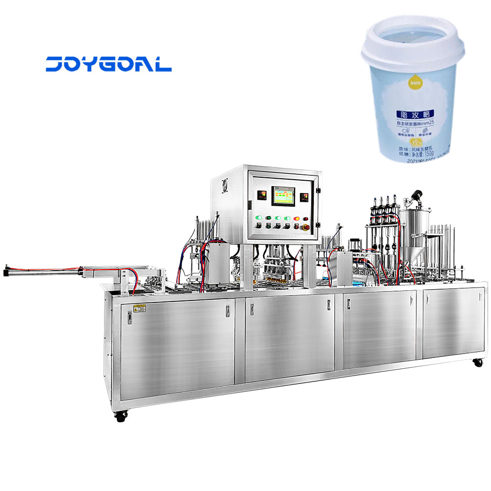 Linear ice cream cup tub filling sealing packing machine